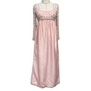 Vintage Seaton Enterprises Womens Size 6 Pink Beaded Dress